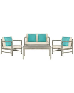 Safavieh Montez 4 Pc Outdoor Set With Accent Pillows Home
