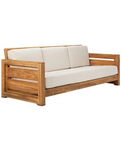 Guadeloupe Outdoor Teak 3-Seat Sofa Home