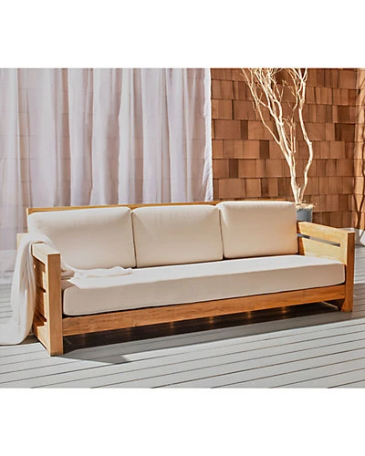 Guadeloupe Outdoor Teak 3-Seat Sofa Home - Image 5