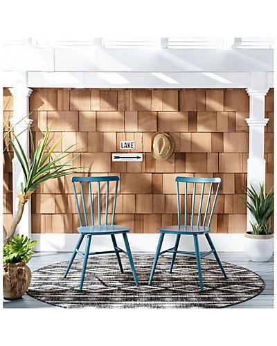 Safavieh Chester Outdoor Stackable Side Chair Home - Image 2