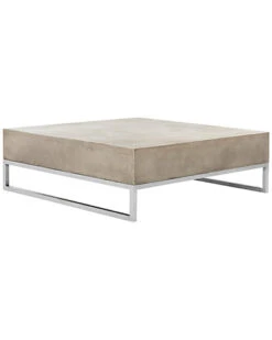Safavieh Eartha Indoor/Outdoor Modern Concrete 11.42in Coffee Table Home
