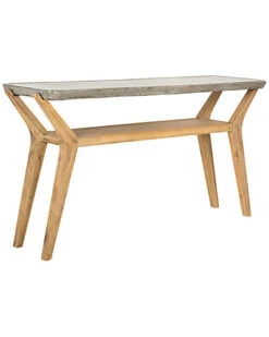 Safavieh Babette Indoor/Outdoor Modern Concrete 29.53in Console Home