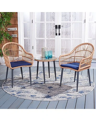 Safavieh Berlen Outdoor 3Pc Lounger Set Home - Image 3